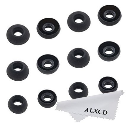 ALXCD Ear Tips for Powerbeats 2 3 Wireless Headphone, SML 3 Sizes 6 Pair Silicone Replacement Earbud Tips Ear Gel, Fit for Beats Powerbeats 3 Wireless [6 Pair](Black)