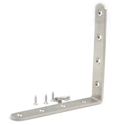 Fujiyuan 5 PCS 150mm x 25mm Hinge Corners Stainless Steel Corner Brace Joint L shape Angle Bracket Furniture Fitting Holes Connector DIY