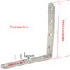 Fujiyuan 5 PCS 150mm x 25mm Hinge Corners Stainless Steel Corner Brace Joint L shape Angle Bracket Furniture Fitting Holes Connector DIY view 2