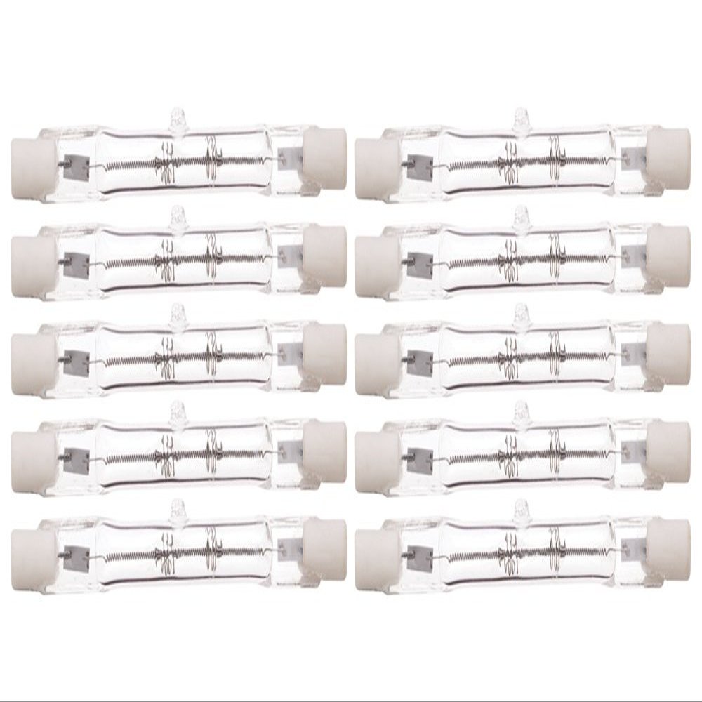 KOR 150W J-Type T3 Halogen Light Bulbs, 78mm R7S Base, 120V, 10-Pack