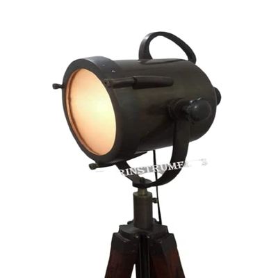 THOR INSTRUMENTS Marien Antique Bronze Solid Metal Spot Light Tripod Floor Lamp Stand Rustic Vintage Home Decor Gifts