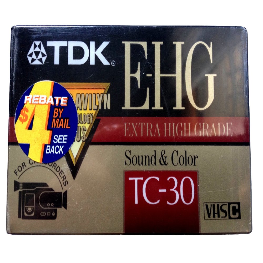 4 Pack Camcorder VHS-C 30 Minutes Each. TDK TC-30EGH