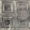 American Tin Ceilings [5 Pack] 24" x 24" 100% Tin Nail-Up Ceiling Tiles | Pattern #1 Stainless Steel Gloss Square Pattern Design with Modern Beveled Squares for Ceilings & Kitchens view 1