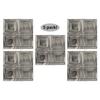 American Tin Ceilings [5 Pack] 24" x 24" 100% Tin Nail-Up Ceiling Tiles | Pattern #1 Stainless Steel Gloss Square Pattern Design with Modern Beveled Squares for Ceilings & Kitchens view 2