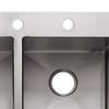 Franke Vector 33" Dual Mount Double Bowl Kitchen Sink with Fast-in Installation System, Stainless Steel view 3