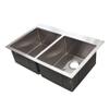 Franke Vector 33" Dual Mount Double Bowl Kitchen Sink with Fast-in Installation System, Stainless Steel view 4
