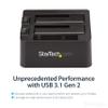 StarTech.com Dual-Bay USB 3.1 to SATA Hard Drive Docking Station, USB 3.1 (10 Gbps), External 2.5/3.5" SATA I/II/III, SSD/HDD Docking Station, Hot-Swap Hard Drive Bay, Top-Loading (SDOCK2U313) view 3