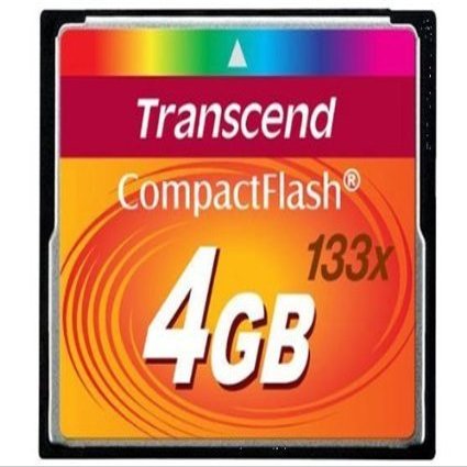 TRANSCEND 4GB CF CARD (133X) - Sold as 2 Packs