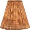 Upgradelights Set of 6 Wicker Chandelier Lamp Shade 5 Inch Bell, Clips Onto Bulb. 3x5x4.5 view 2