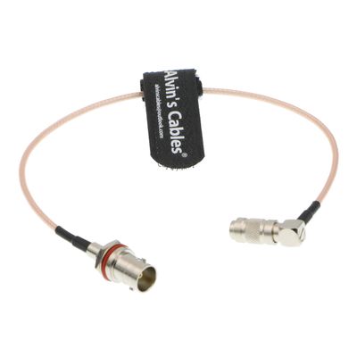 Alvin's Cables BNC Female to DIN 1.0 2.3 Male Right Angle RG179 75Ohm Cable for Blackmagic 30CM