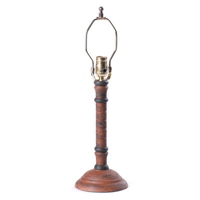 Irvin's Tinware Gatlin Lamp Base in Hartford Pumpkin