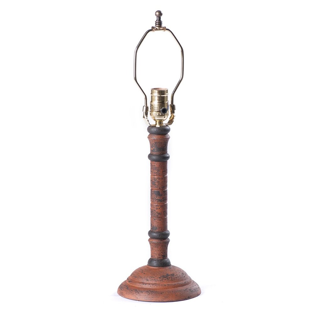Irvin's Tinware Gatlin Lamp Base in Hartford Pumpkin