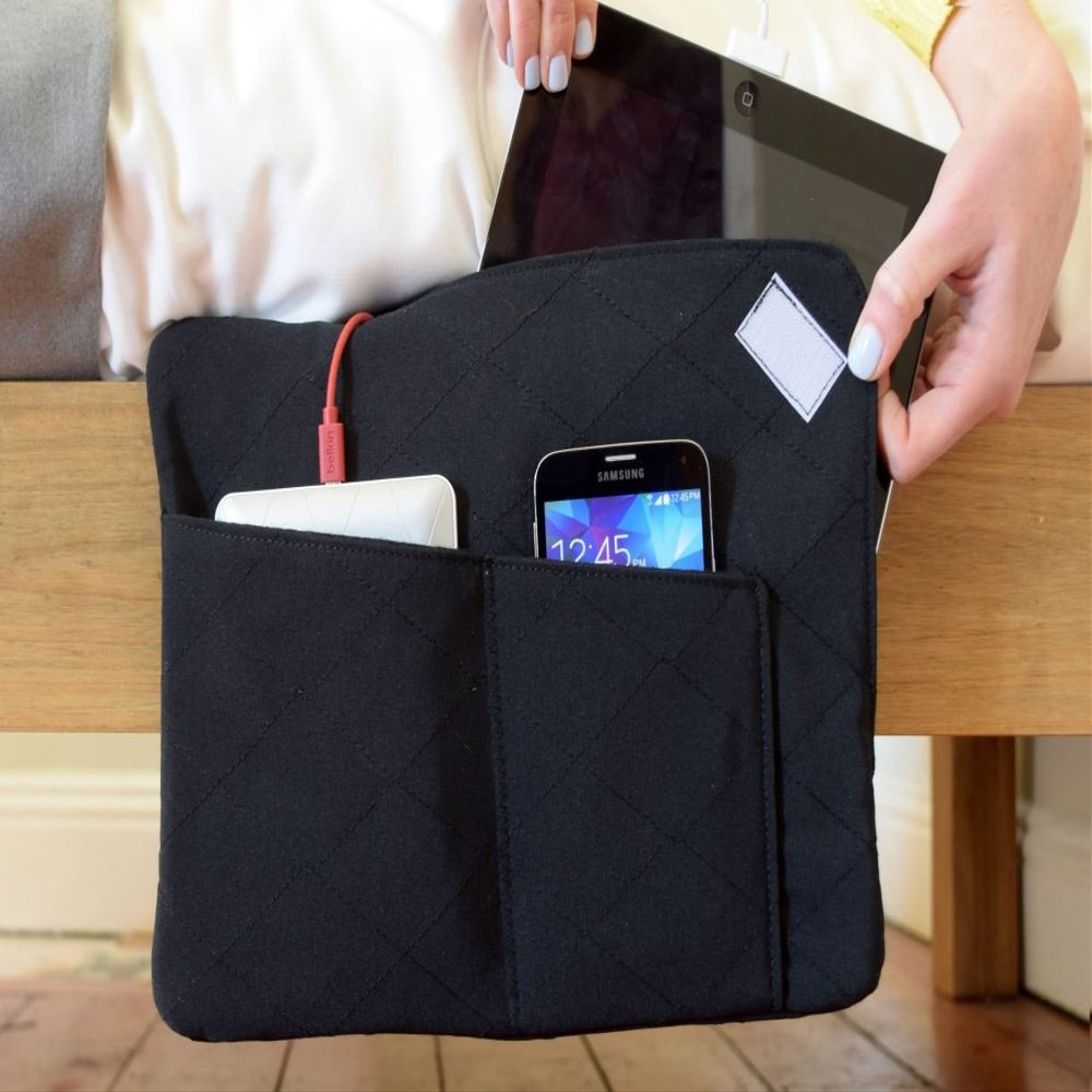 MyVolts Z-Charge - Phone and Tablet Bedside Storage with Charging (Black)