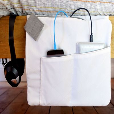 MyVolts Z-Charge - Phone and Tablet Bedside Storage with Charging (White)