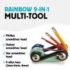 Kikkerland 9-in-1 Rainbow Multi-Tool Compact & Durable 9-Bit Driver Set with Allen Wrenches & Screwdriver Bits Utility Essentials for Home Improvement & Travel Repair view 2