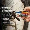 Kikkerland 9-in-1 Rainbow Multi-Tool Compact & Durable 9-Bit Driver Set with Allen Wrenches & Screwdriver Bits Utility Essentials for Home Improvement & Travel Repair view 3