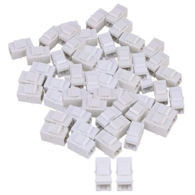 RDEXP Cat6 RJ45 Ethernet Inline Jack Coupler Keystone Female to Female Adapter Plug Set of 50