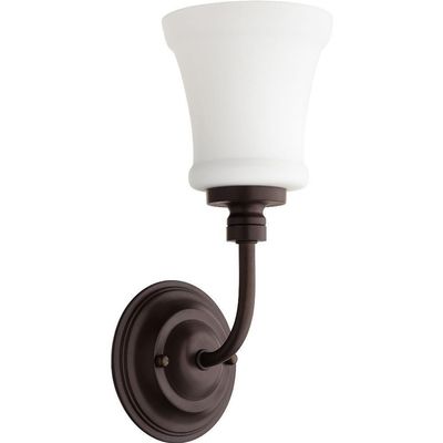 Quorum 5522-1-86 Transitional One Light Wall Mount from Rossington Collection in Bronze/Dark Finish,