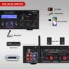Pyle 200W Audio Stereo Receiver - Wireless Bluetooth Power Amplifier Home Entertainment System w/ AUX in, USB Port, 2 Karaoke Microphone Input, Remote, Black - PDA5BU.0 view 2