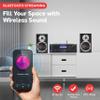Pyle 200W Audio Stereo Receiver - Wireless Bluetooth Power Amplifier Home Entertainment System w/ AUX in, USB Port, 2 Karaoke Microphone Input, Remote, Black - PDA5BU.0 view 4