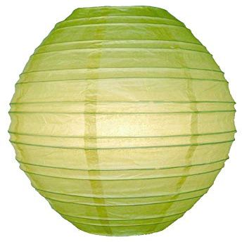 Quasimoon PaperLanternStore.com Light Lime Kawaii Paper Lantern (10 Pack)