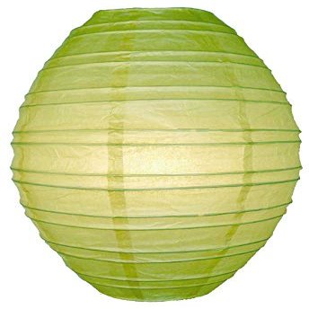 Quasimoon PaperLanternStore.com Light Lime Kawaii Paper Lantern (10 Pack)