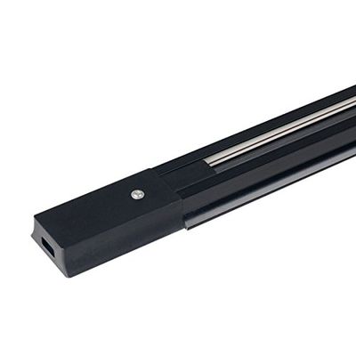 LUMINTURS Pack of 10 Lightolier Track Rail 2 Wires Light Track(L Type) Line Connector (1m / pc) (Black)