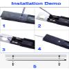 LUMINTURS Pack of 10 Lightolier Track Rail 2 Wires Light Track(L Type) Line Connector (1m / pc) (Black) view 2
