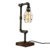 LAKIQ Industrial Vintage Desk Lamp Retro Water Pipe Table Lamp Light with Bird Cage for Bedroom Living Room Dinning Room Cafe Bar view 1