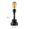LAKIQ Steampunk Desk Lights Retro Water Pipe Industrial Table Lamp Fixture for Office Bedroom Living Room Home Decor view 4