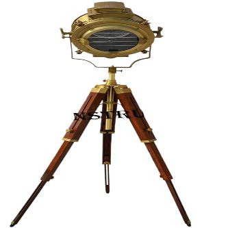 THOR INSTRUMENTS Vintage Style SPOT LAMP Floor LAMP Tripod Stand Nautical SPOT Search Light Tripod Stand Rustic Vintage Home Decor Gifts