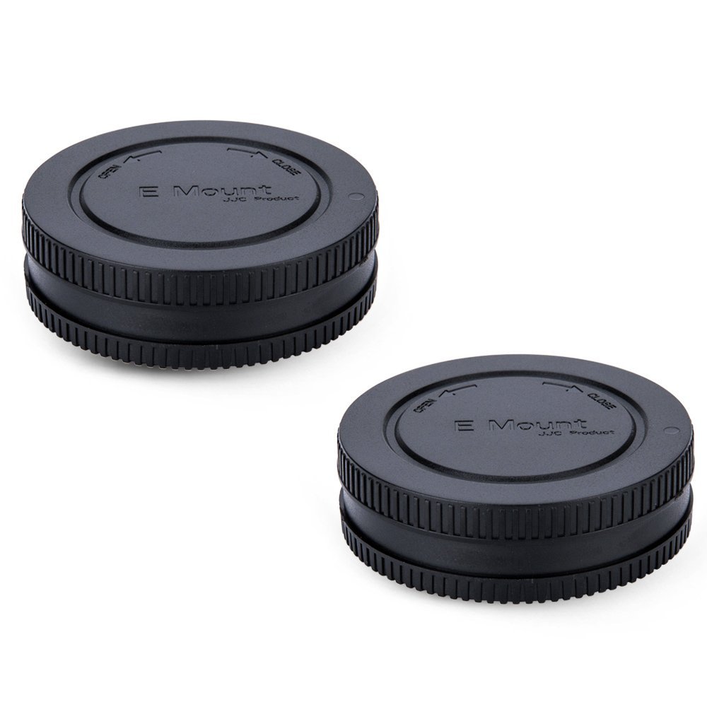 2 Pack JJC E-Mount Body Cap & Rear Lens Cap Kit for Sony A6000 A6100 A6300 A6400 A6500 A6600 A6700 A5100 A7C A7CR A7 V IV III II A7R V IV III II A7S III II A1 A9 III FX3 FX30 & More Sony Camera & Lens