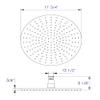 ALFI brand LED12R-BN Brushed Nickel 12" Round Multi Color LED Rain Shower Head, 11.75" L x 11.75" W x 0.38" H view 4