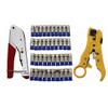 GoodQbuy Coax Compression Connector and 40Pcs F Compression Connectors RG6 with Wire Stripper Stripping Tool view 1
