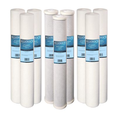 Bluonics 20" x 2.5" Sediment & CTO Carbon Replacement Filter Set for our Triple System Amazon item B0110LUG3I