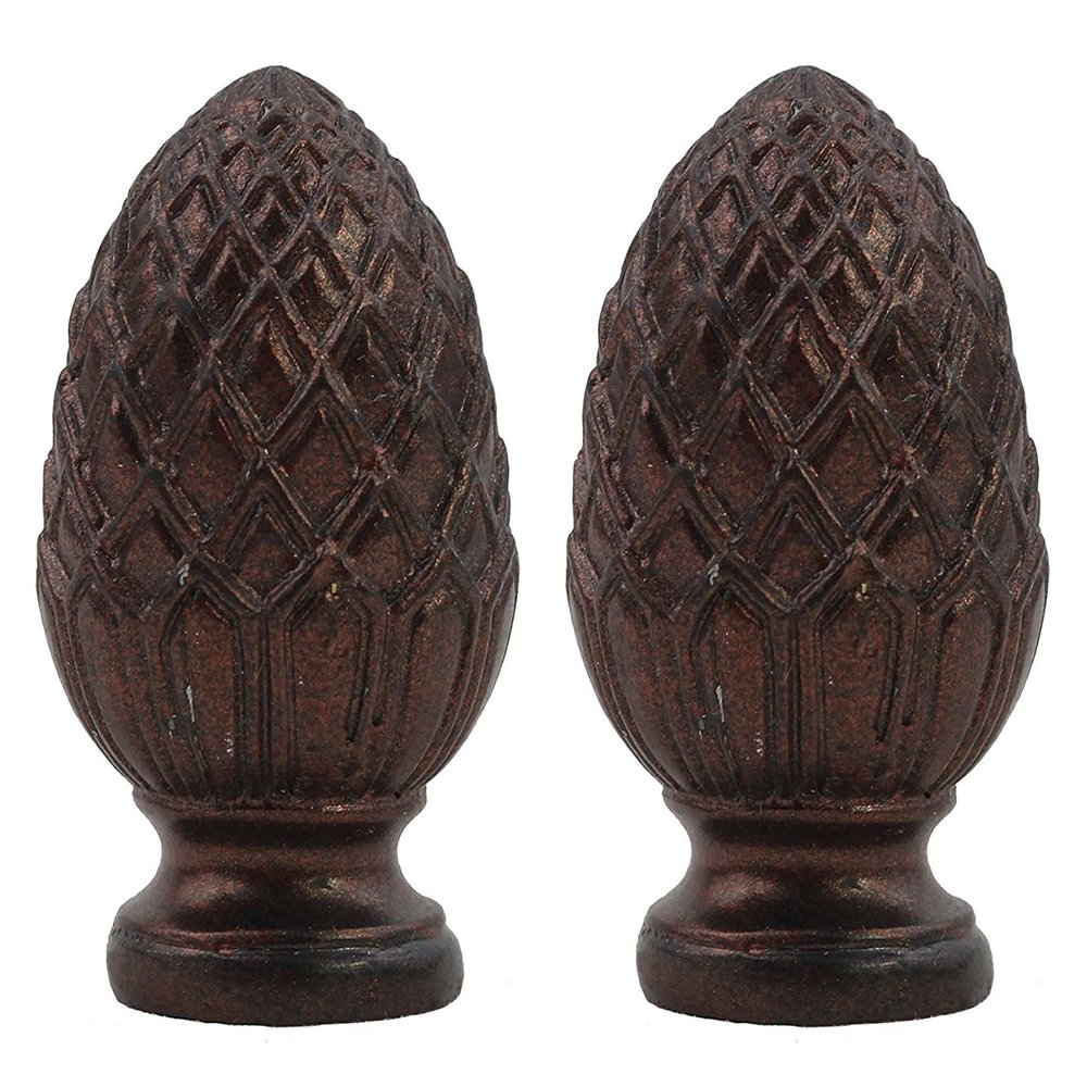Urbanest Set of 2 Pineapple Lamp Finials, 2-inch Tall, Oil-Rubbed Bronze