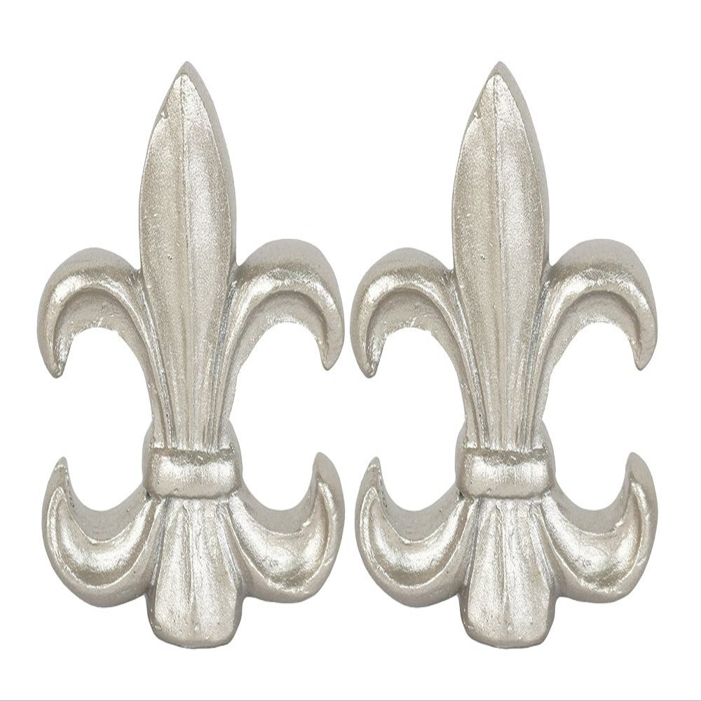 Urbanest Set of 2 Fleur de Lis Lamp Finials, 2 3/8-inch Tall, Pewter