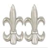 Urbanest Set of 2 Fleur de Lis Lamp Finials, 2 3/8-inch Tall, Pewter view 1