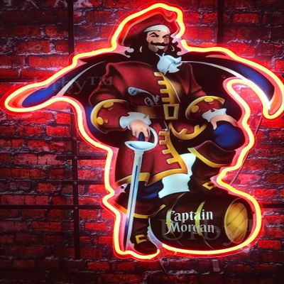 Urby 24"x20" C aptain M Organ Custom Handmade Glass Tube Neon Light Sign 3-Year Warranty-Unique Artwork! U176