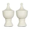 Urbanest Set of 2 Urn Lamp Finials, 1 3/4-inch Tall, Distressed White view 1
