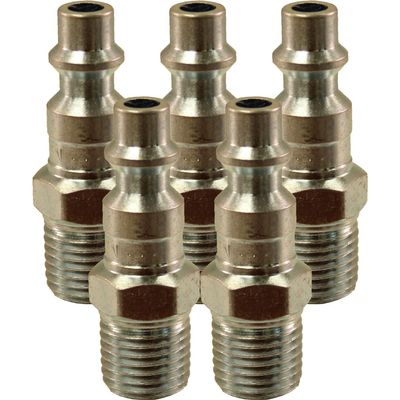 Milton 727 NPT M Style 1/4 Male Air Line End Plug (MIL727) 5-Pack