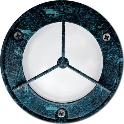 Dabmar Lighting LV704-VG Round Open " Guard Step Light, Verde Green Finish
