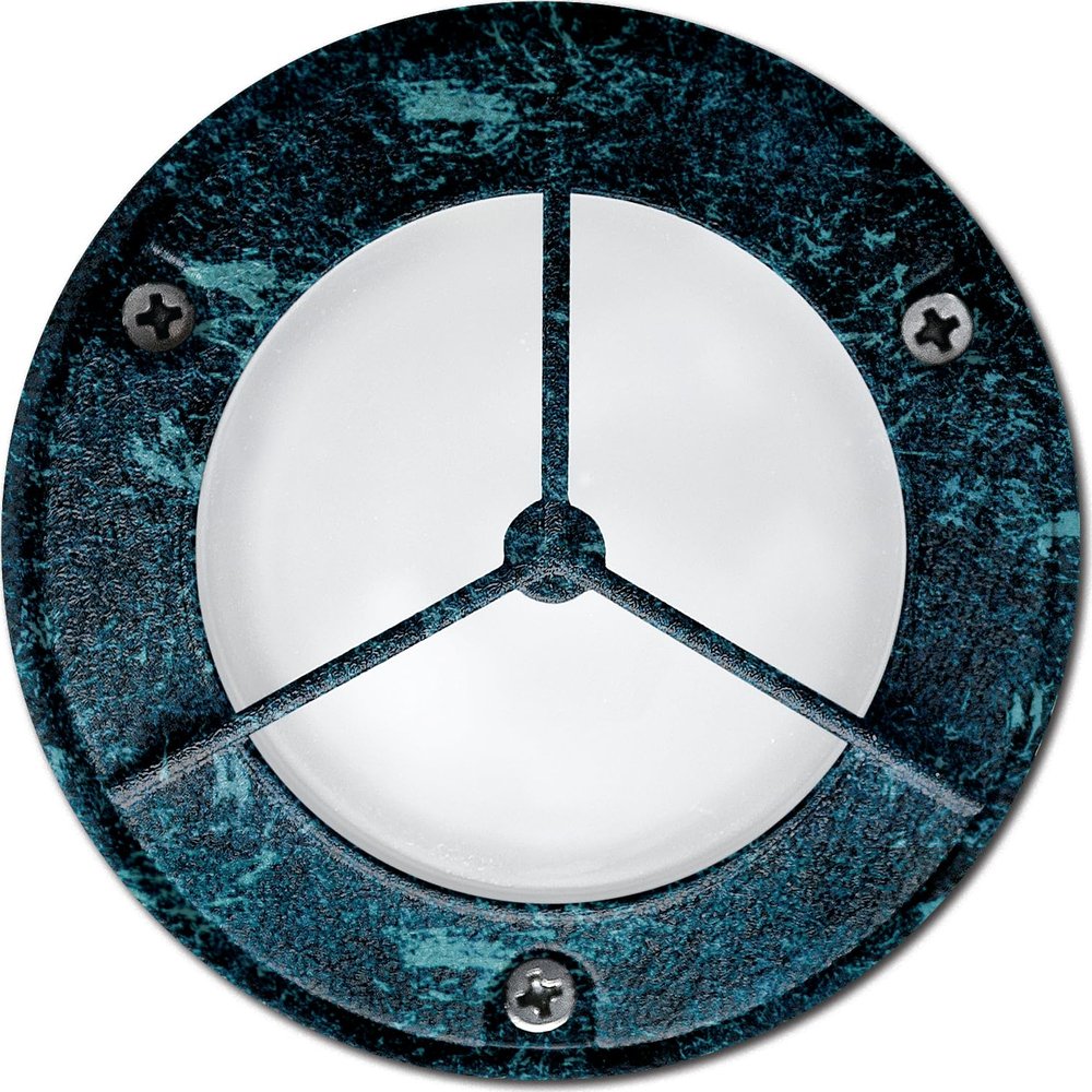 Dabmar Lighting LV704-VG Round Open " Guard Step Light, Verde Green Finish
