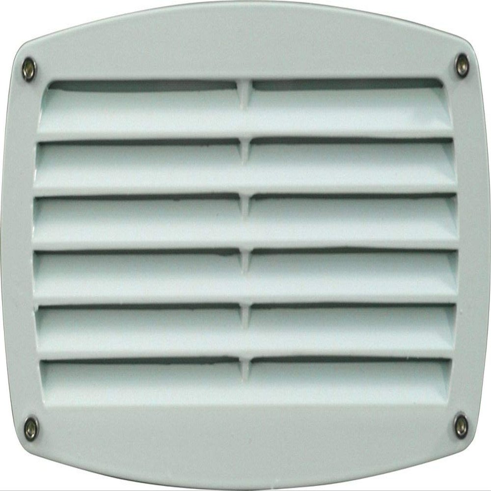 Dabmar Lighting DSL1017-W Louvered Down Incand 120V Light Fixture, White Finish