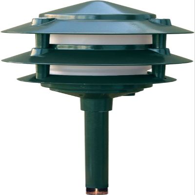 Dabmar Lighting LV-LED102-G Pagoda Fixture, 3 Tier 20 LED's 1.6W 12V, Green Finish
