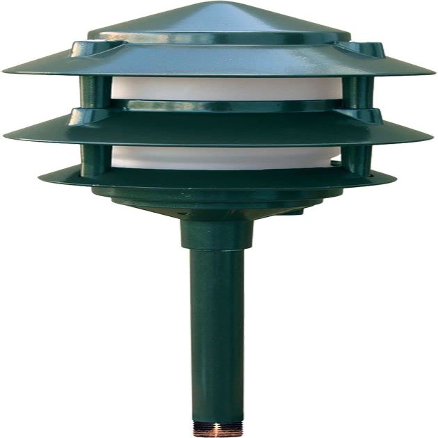 Dabmar Lighting LV-LED102-G Pagoda Fixture, 3 Tier 20 LED's 1.6W 12V, Green Finish