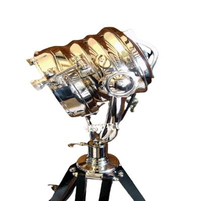 THOR INSTRUMENTS Marine Designer Search Spot Light Chrome Black Wood Tripod Stand Living Room Decor Rustic Vintage Home Decor Gifts