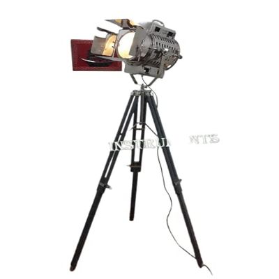 THOR INSTRUMENTS Hollywood Floor SEARCHLIGHT Spotlight with Heavy Tripod Grey Stand LAMP Rustic Vintage Home Decor Gifts