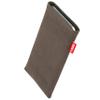 fitBAG Rock Taupe Custom Tailored Sleeve for LeEco Le X850. Fine Suit Fabric Pouch with Integrated Microfibre Lining for Display Cleaning view 1