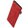 fitBAG Classic Red Custom Tailored Sleeve for LeEco Le X850. Genuine Alcantara Pouch with Integrated Microfibre Lining for Display Cleaning view 1